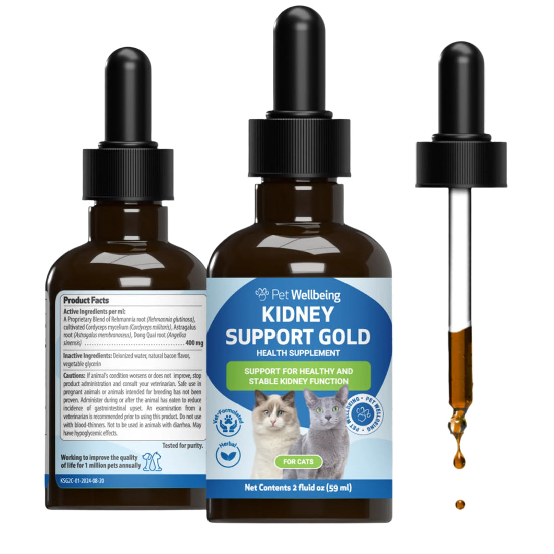 Pet Wellbeing Kidney Support Gold for Cats