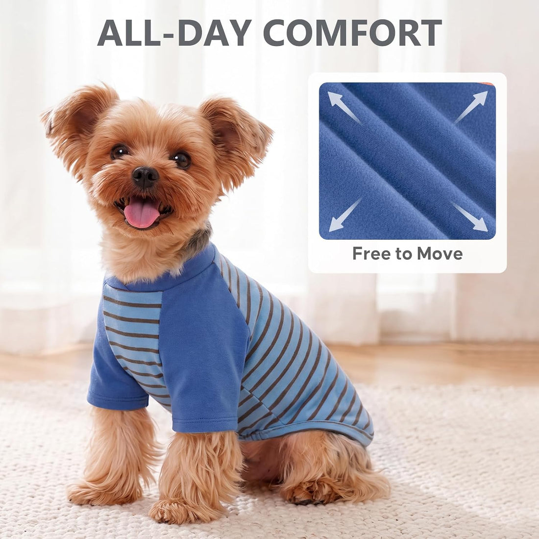 KYEESE 2Pack Dog Sweater, Soft Puppy Sweatshirt Stretchy Pullover Dog