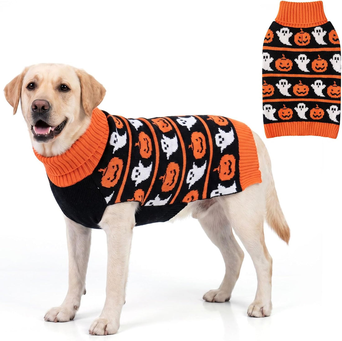 KYEESE Dog Halloween Sweater for Large Dogs Knit Pet Outfit