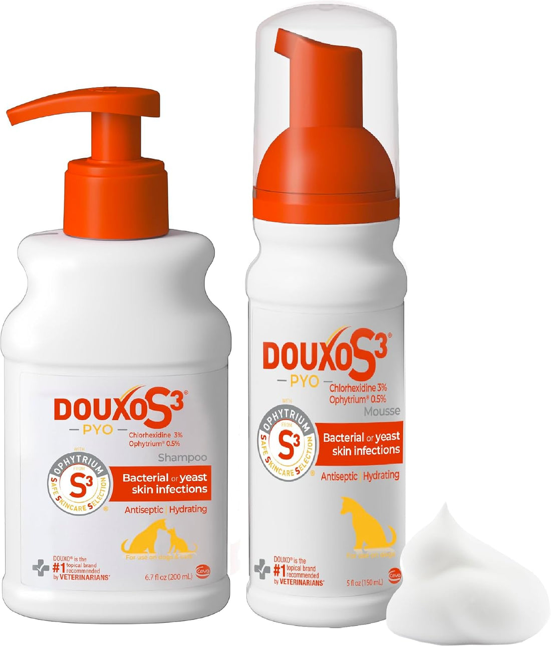 Douxo S3 PYO Chlorhexidine Shampoo & Mousse for Dogs