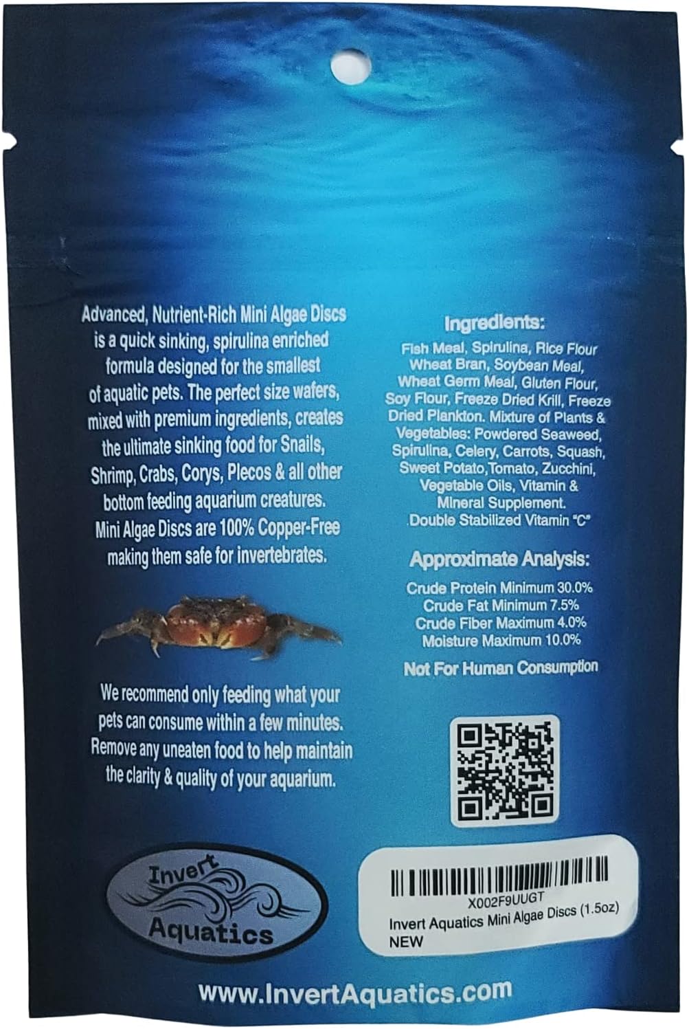 Mini Algae Discs - Sinking Diet for Snails
