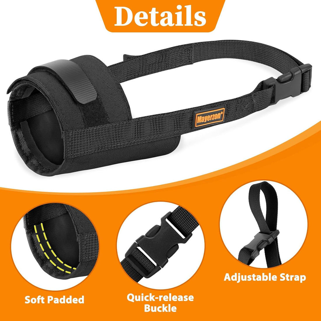 Mayerzon Adjustable Dog Muzzle