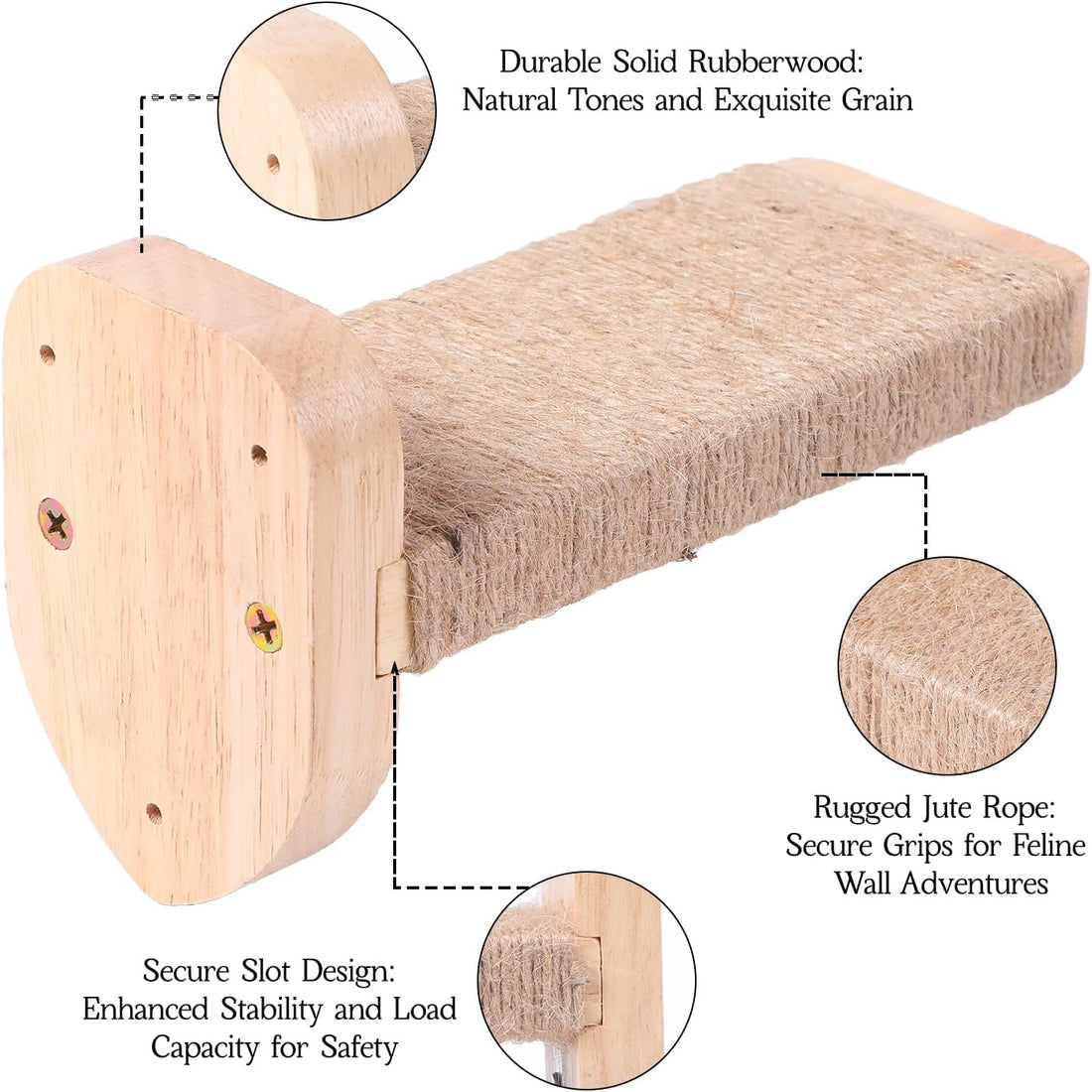 3pcs Cat Wall Steps, Climbing Mounted Furniture