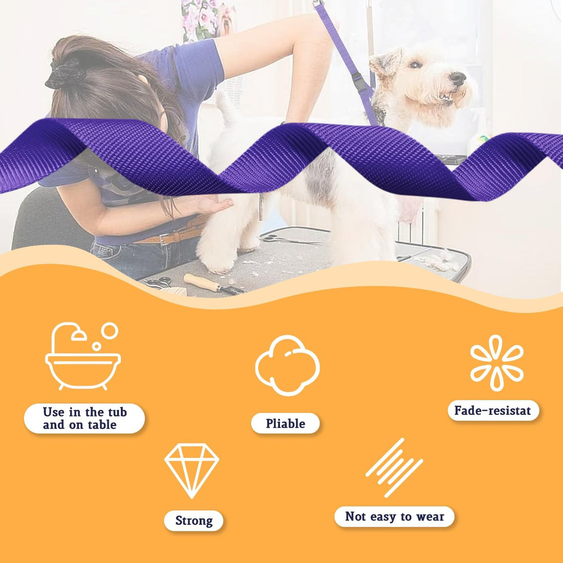 Dog Grooming Loop Adjustable Restraint Noose Sling for Pet Grooming