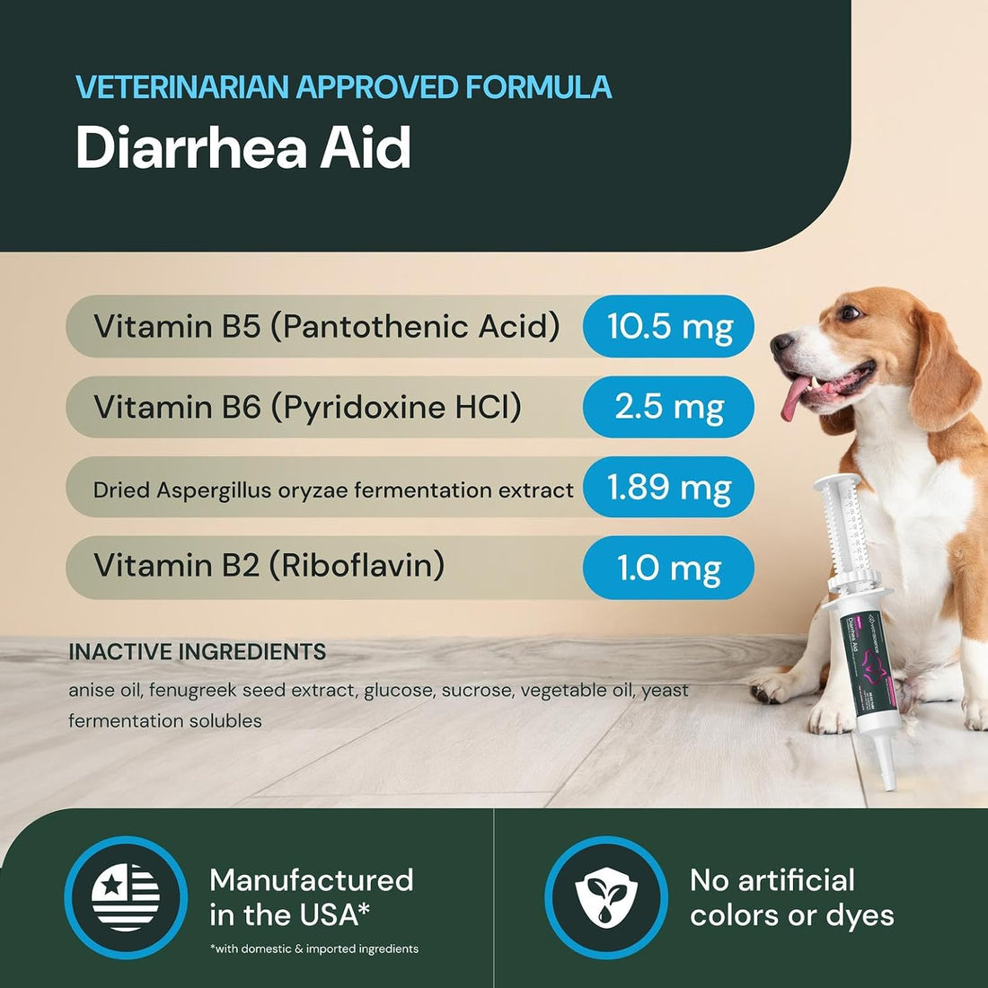 VetriScience Quick Action Diarrhea Aid Paste, Unflavored, 60 cc