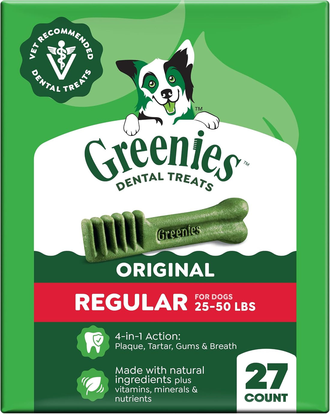 Greenies Veterinarian-Recommended Adult Natural Dental Dog Treats