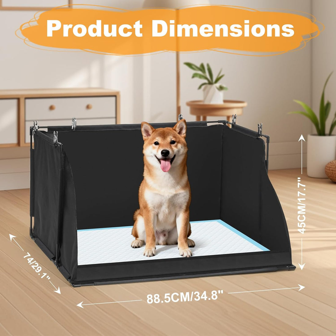 Uross Dog Pee Pad Holder with High Walls