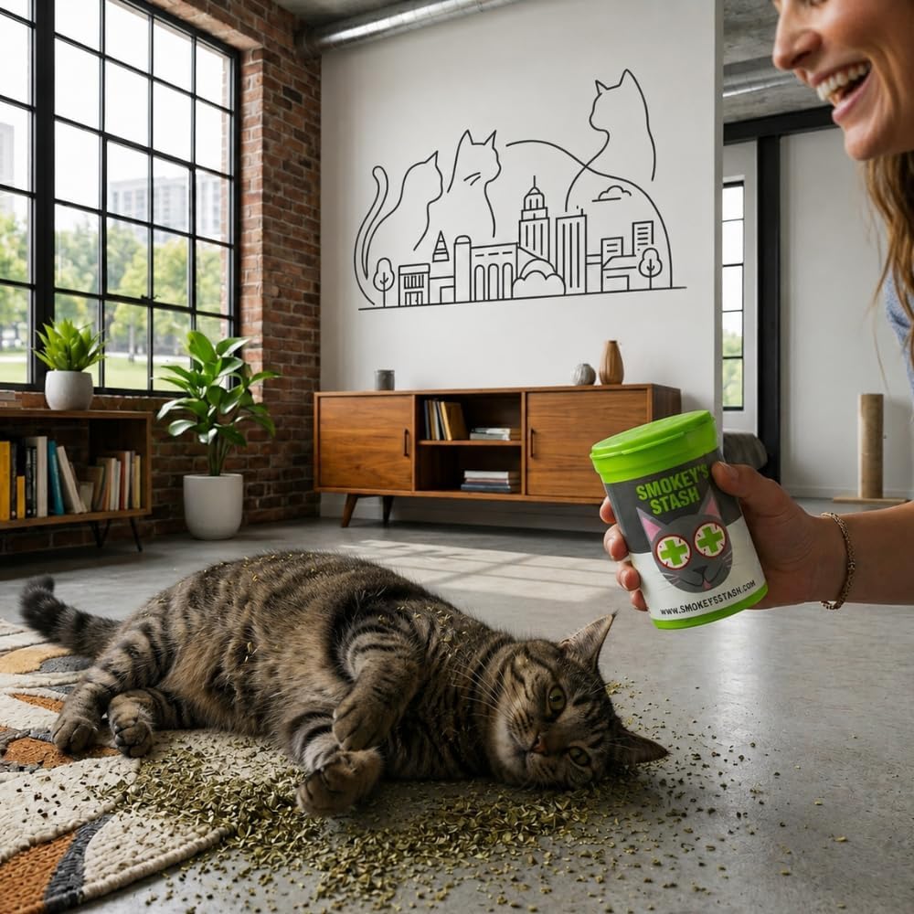 Smokey's Stash Catnip for Cats, 3 Resealable Pop Top Cans
