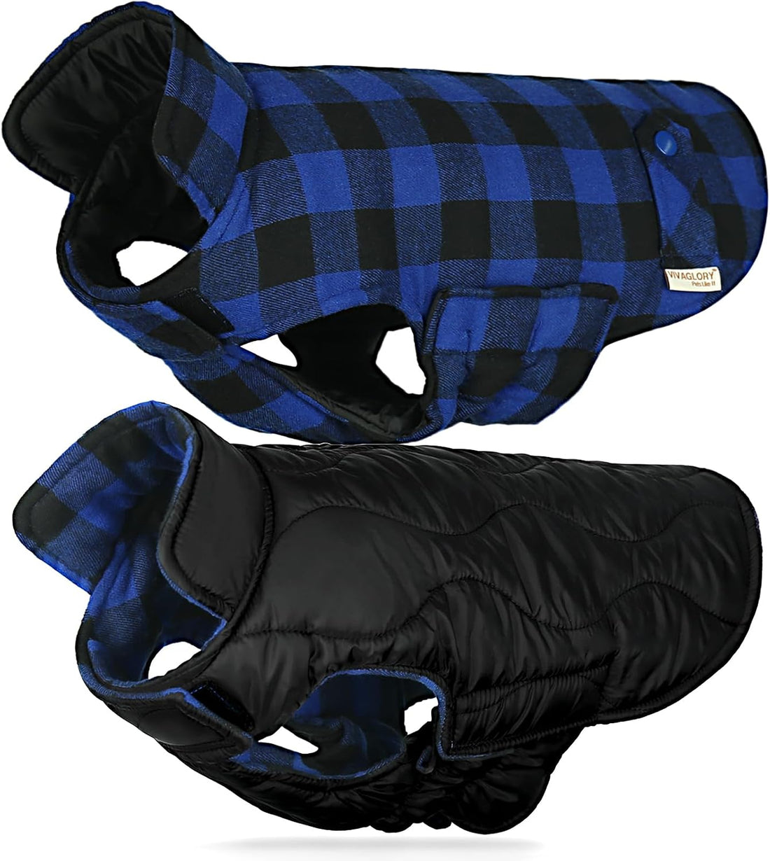 VIVAGLORY Dog Winter Coat Softjoy Warm Dog Jacket, S, Coffee