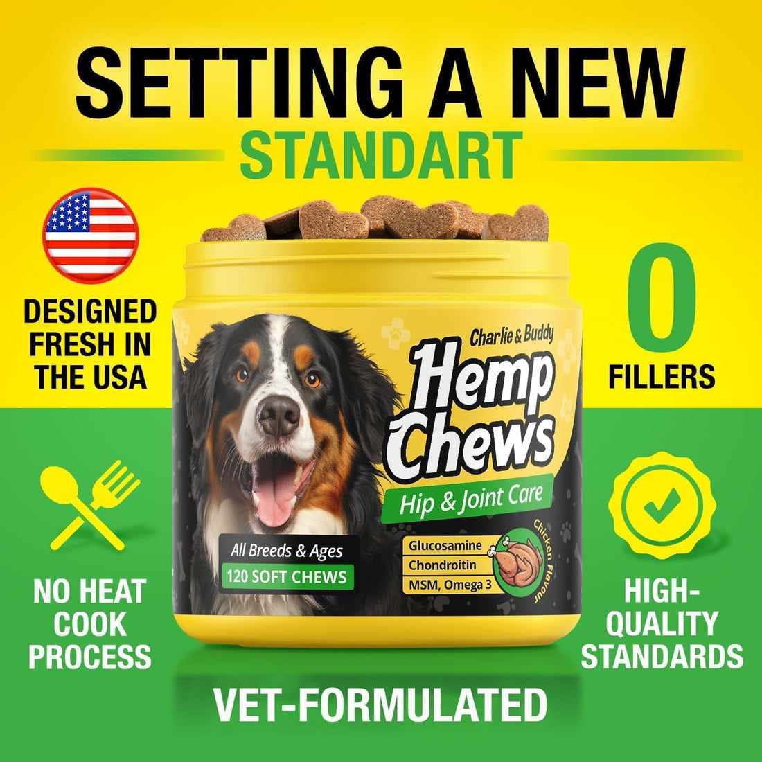 Glucosamine Chondroitin for Dogs - Hip Joint Supplement