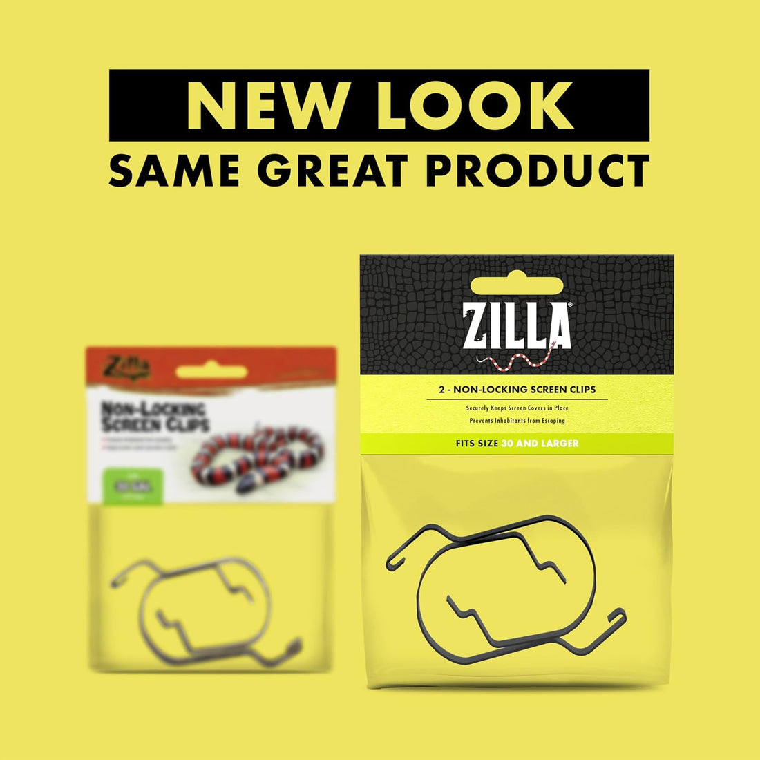 Zilla Reptile Terrarium Fresh Air Screen Non-Locking Clips, 2 Pack