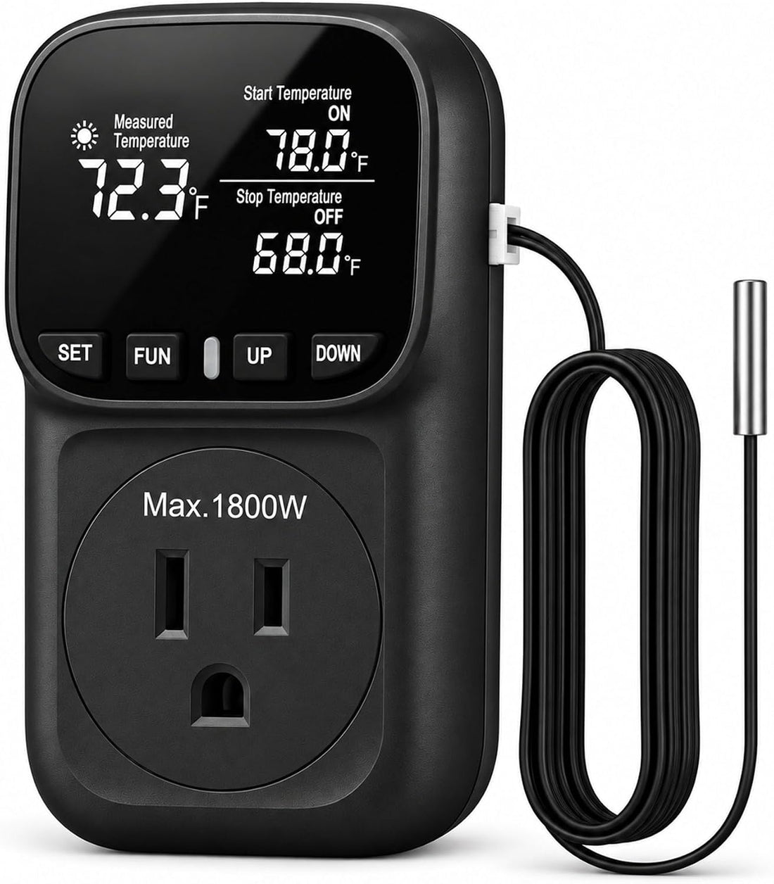 Digital Temperature Controller Outlet 15A/1800W Thermostat
