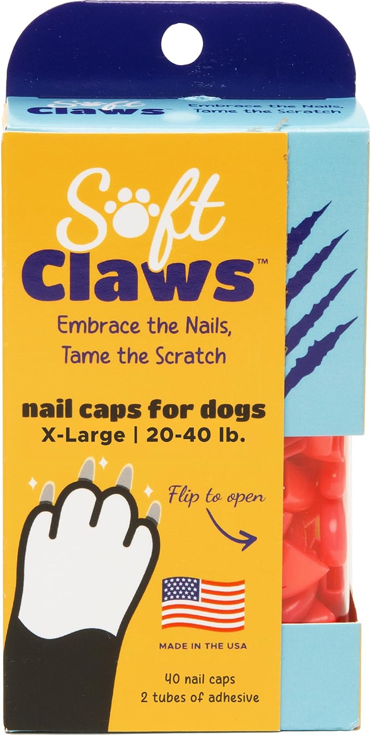 "Soft Claws Nail Caps for Dogs with Non-Slip Design Made in USA