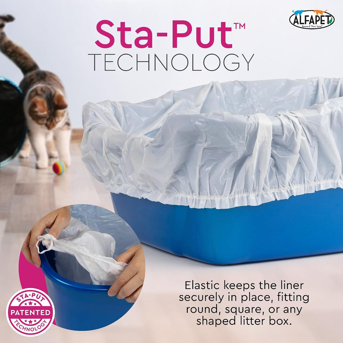 Alfapet Elastic Cat Litter Box Liners - Extra Giant 10 Count