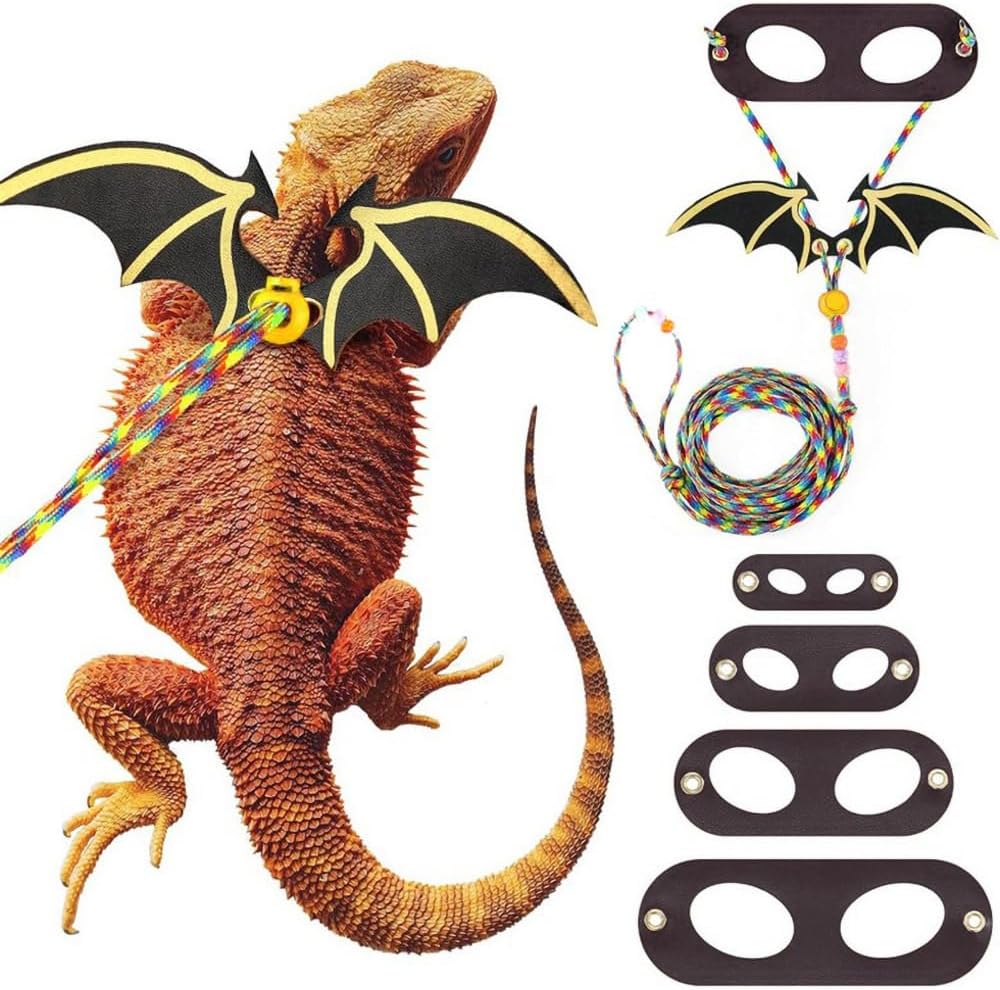 3 Pack Bearded Dragon Harness and Leash Set
