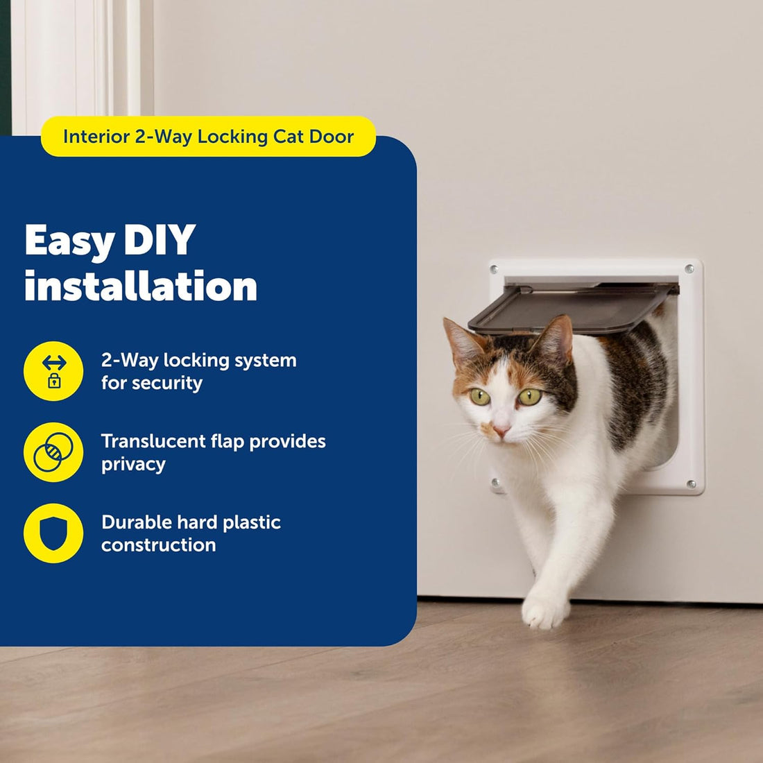 PetSafe Interior Cat Door – 4-Way Lock Option