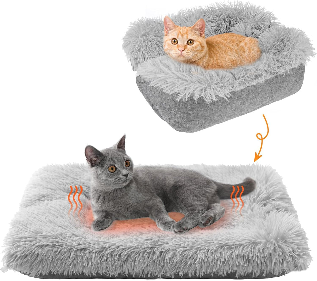 SCENEREAL Self-Warming Cat Bed Mat for Cats Small Dogs