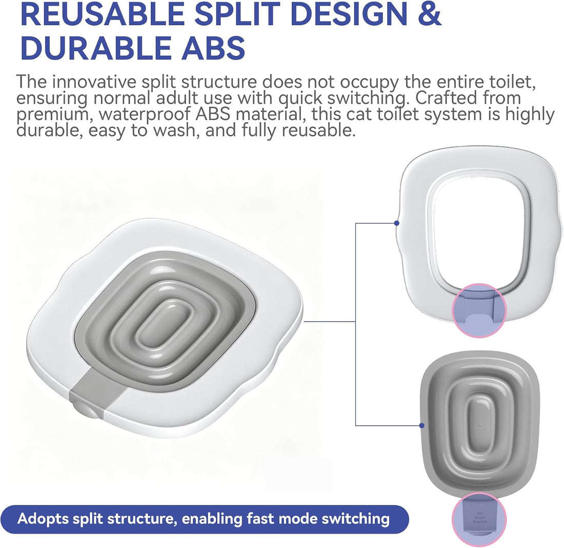 4th Gen Cat Toilet Trainer Kit | Universal Antislip Potty Seat Device