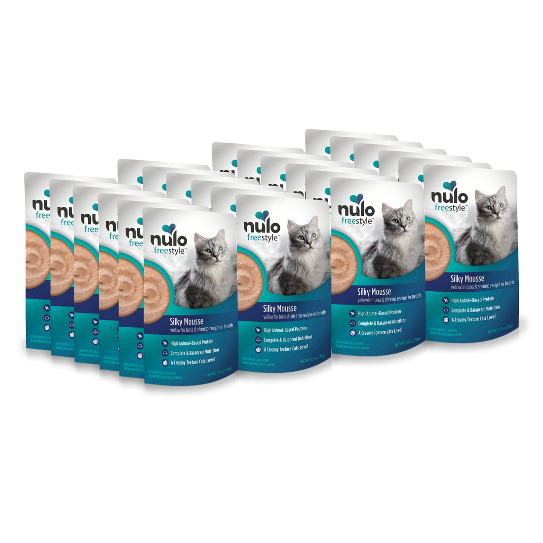Nulo Freestyle Wet Cat Food Silky Mousse - Yellowfin Tuna & Shrimp