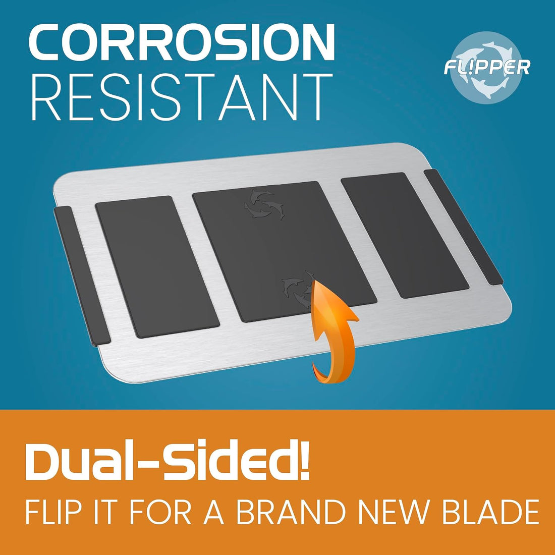 Flipper Platinum Algae Scraper Replacement Blades, Stainless Steel