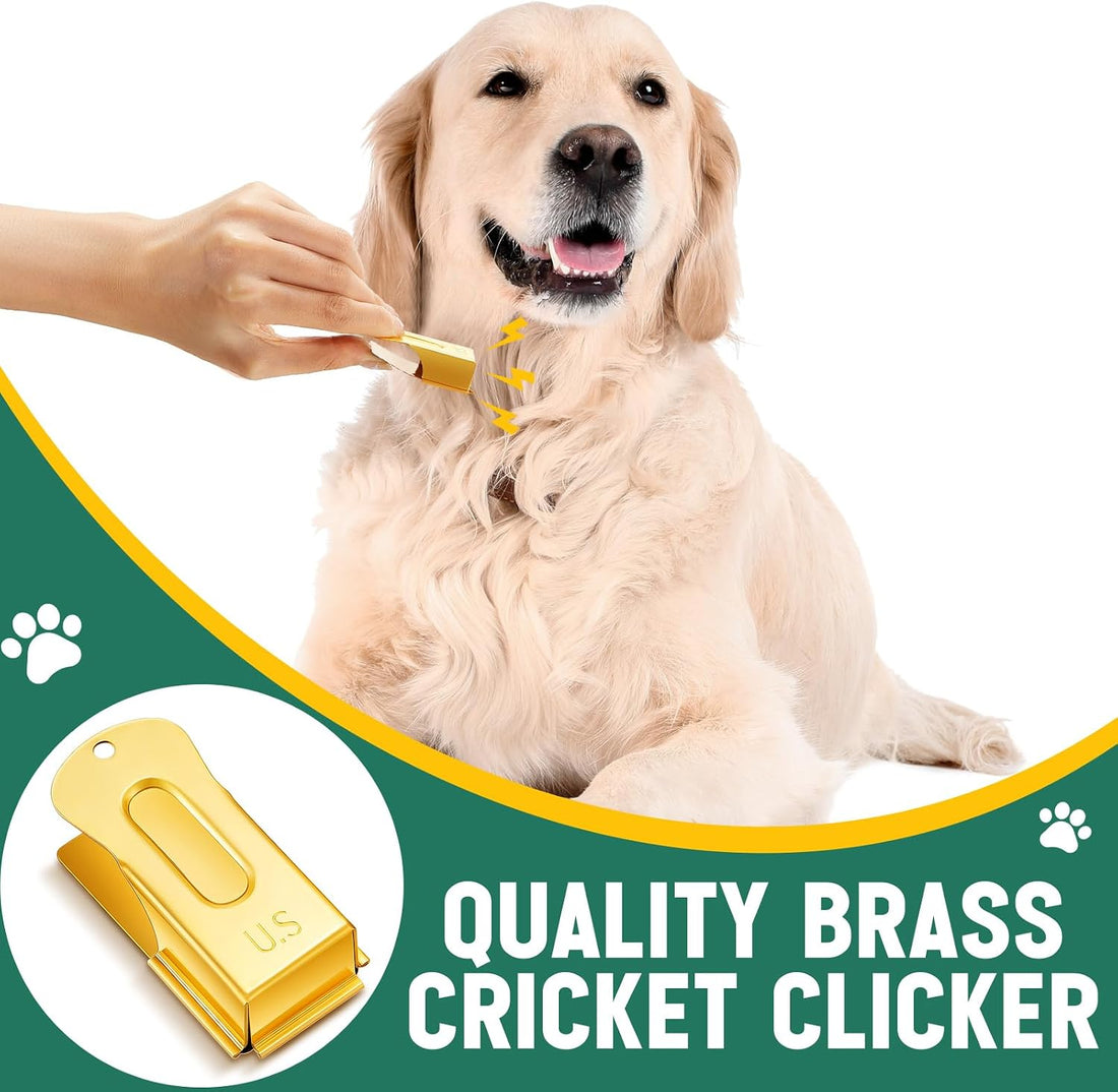 2 Pcs Dog Training Clicker Brass Cricket for Dogs Cats