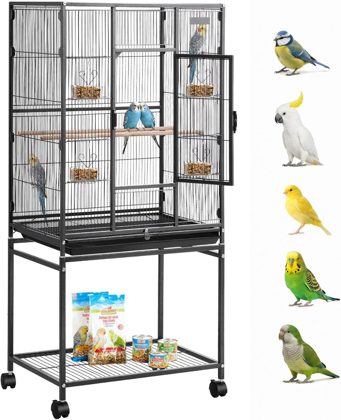 VEVOR Bird Cage, 24.6 x 16.7 x 53.9 inch, Flat Top