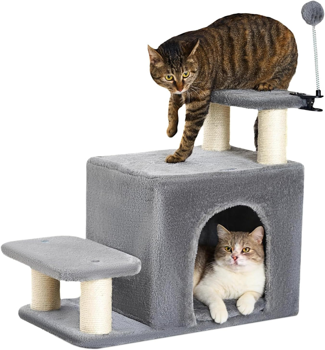Happi N Pets Cat Stairs for Bed, Stable Pet Step with Condo