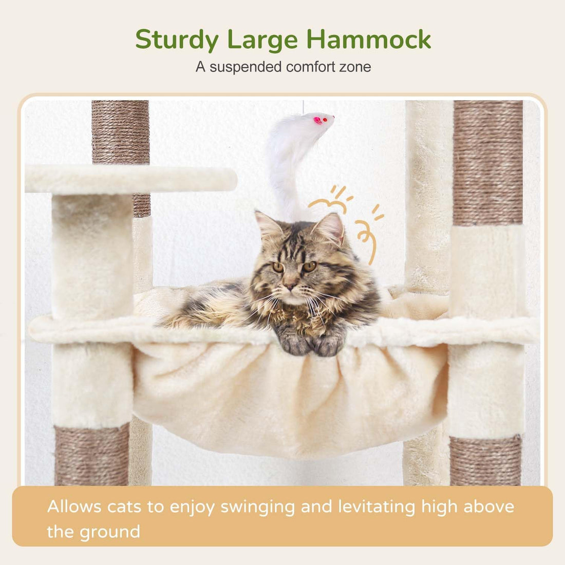 Globlazer Cat Tree Tower with Scratching Post for Indoor Cats, F53