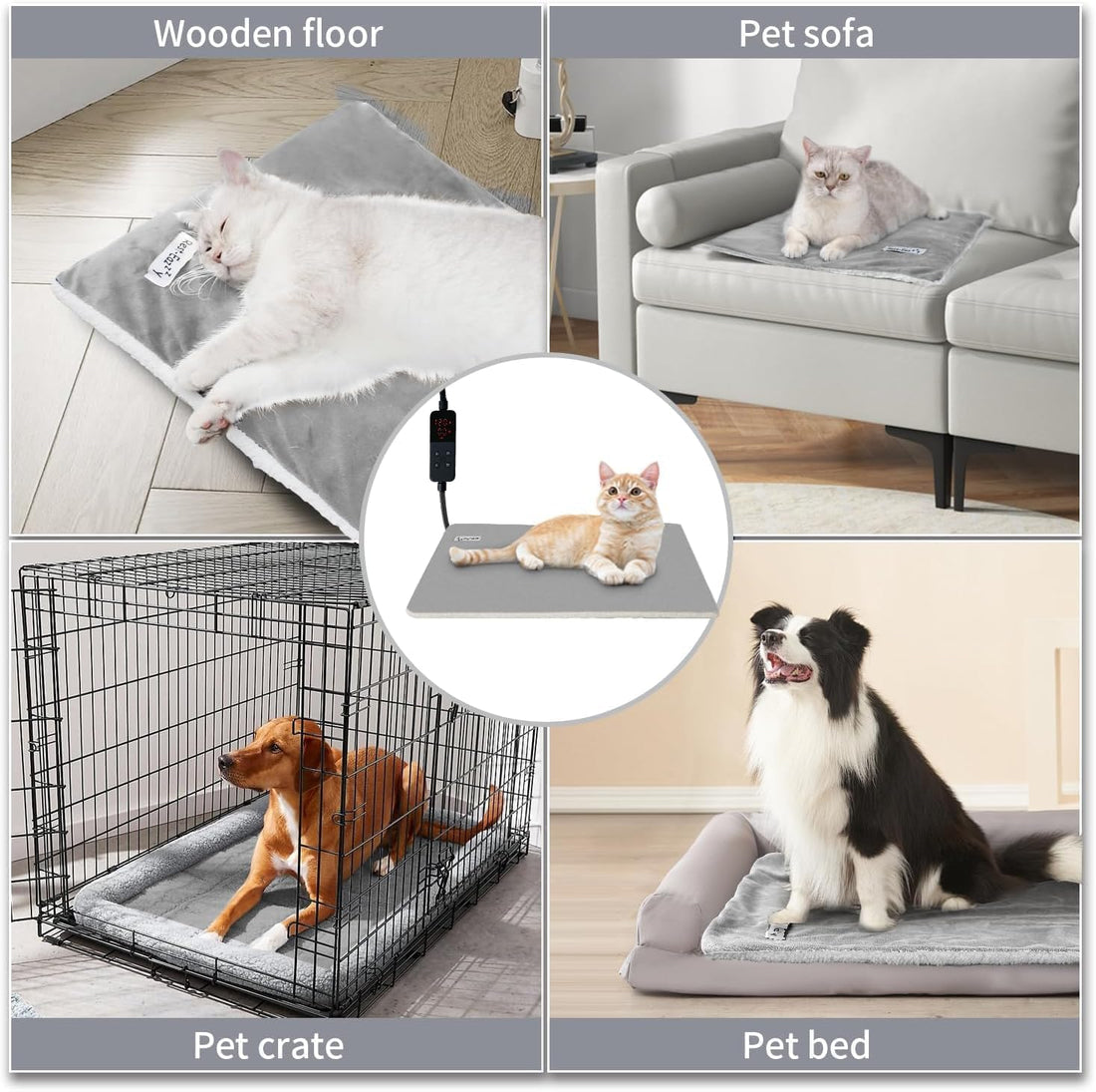 Rest-Eazzzy Pet Heating Pad for Cats,Waterproof,Anti-Bite Timer