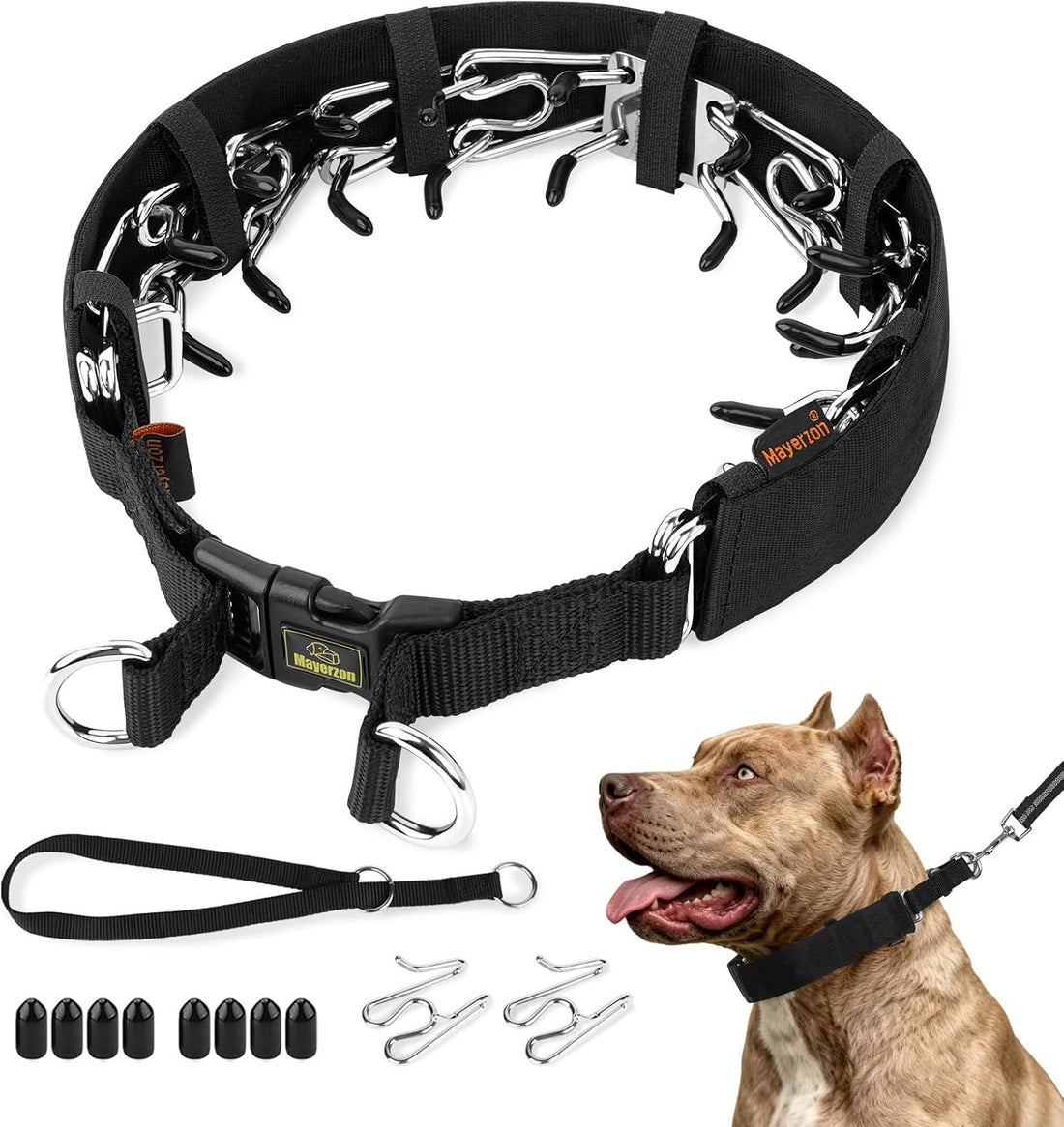 Mayerzon Hidden No Pull Dog Collar for Large Medium Small Dogs