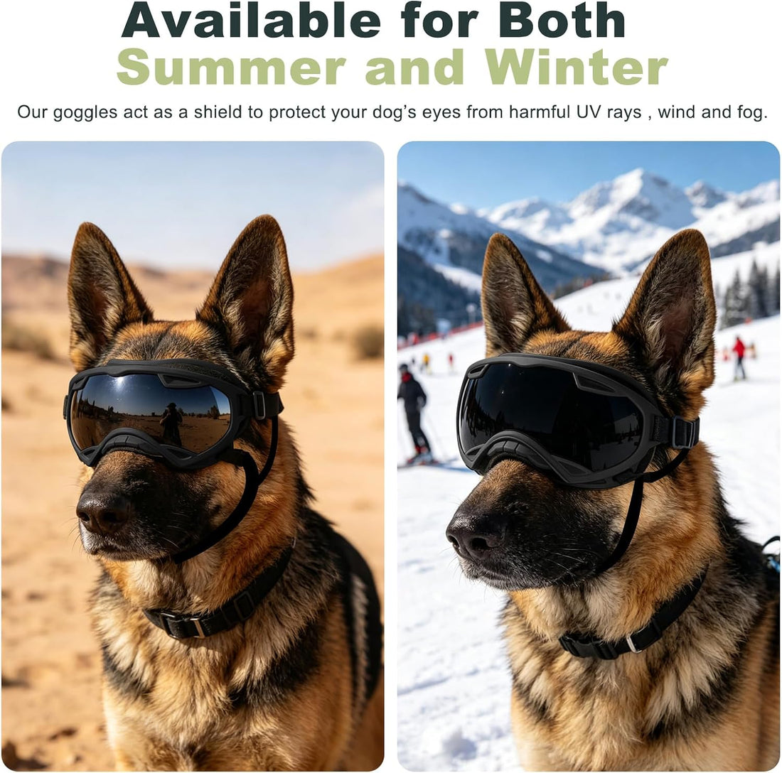 UV Protection Windproof Dog Goggles for Medium Large Dogs
