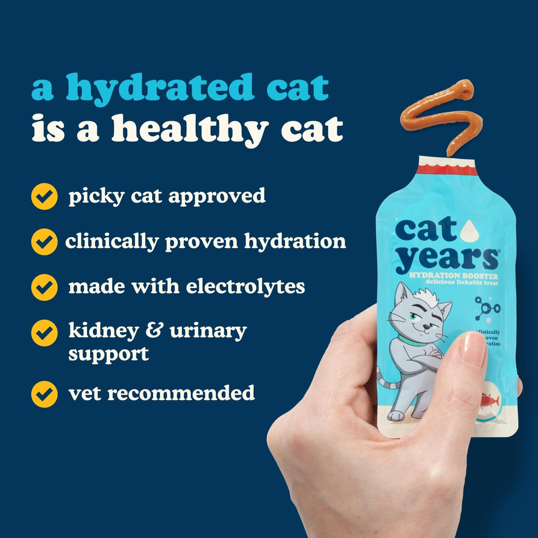 Cat Years Hydration Booster, Daily Lickable Treat