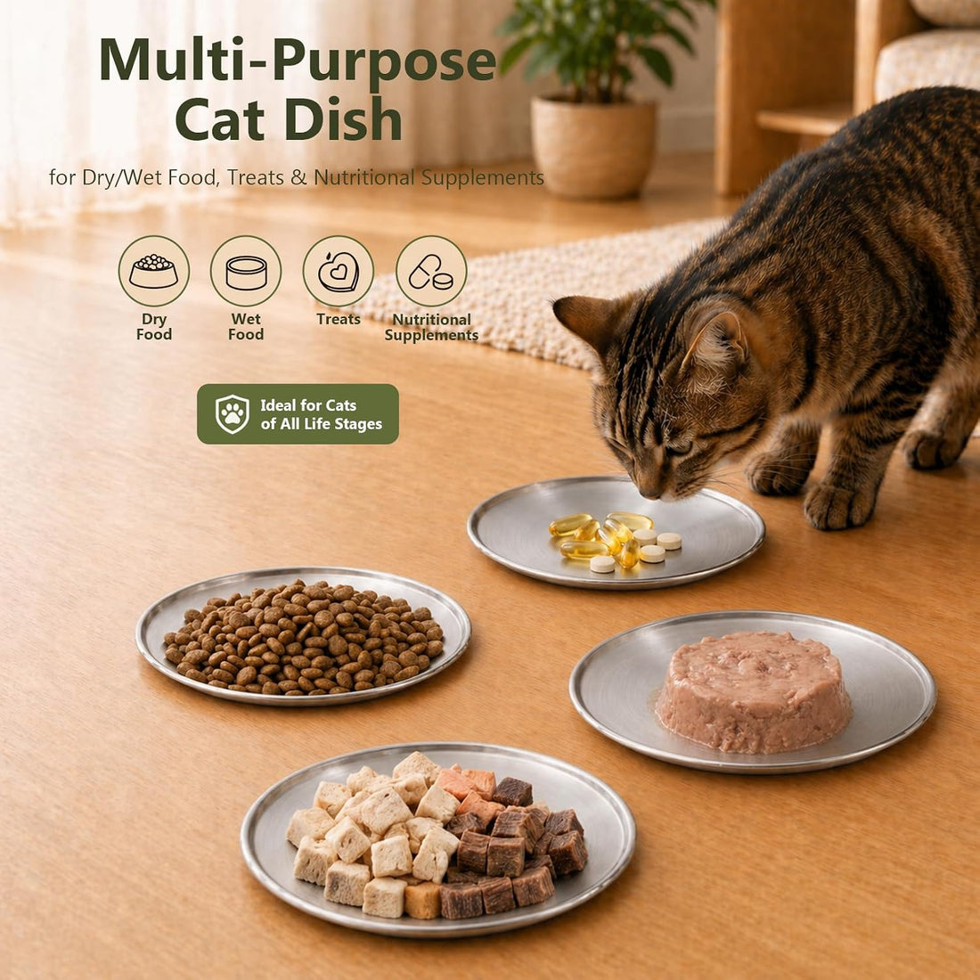 ChefBee Stainless Steel Cat Bowls