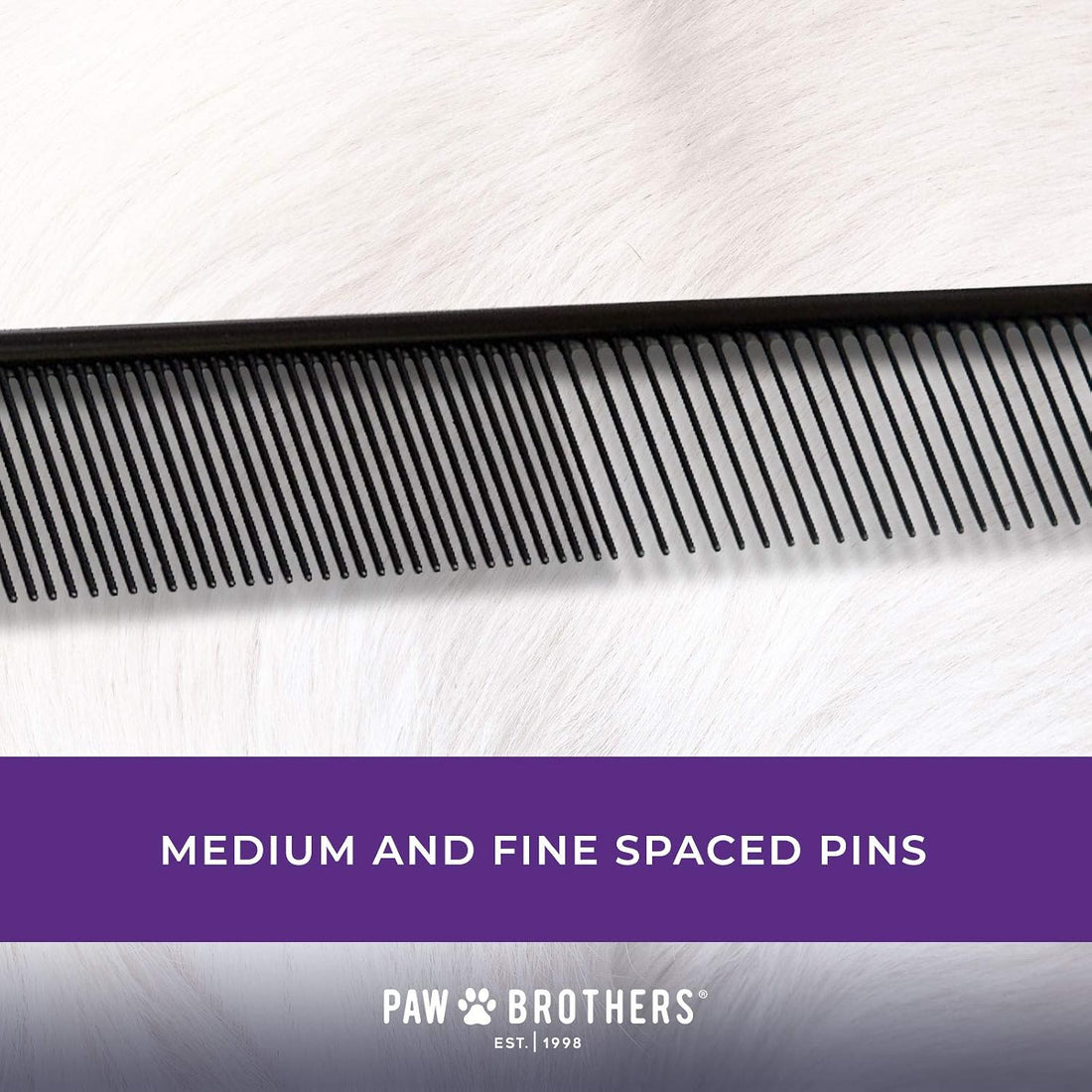 Ryan's Pet Supplies Paw Brothers Greyhound Style Teflon Comb for Dogs