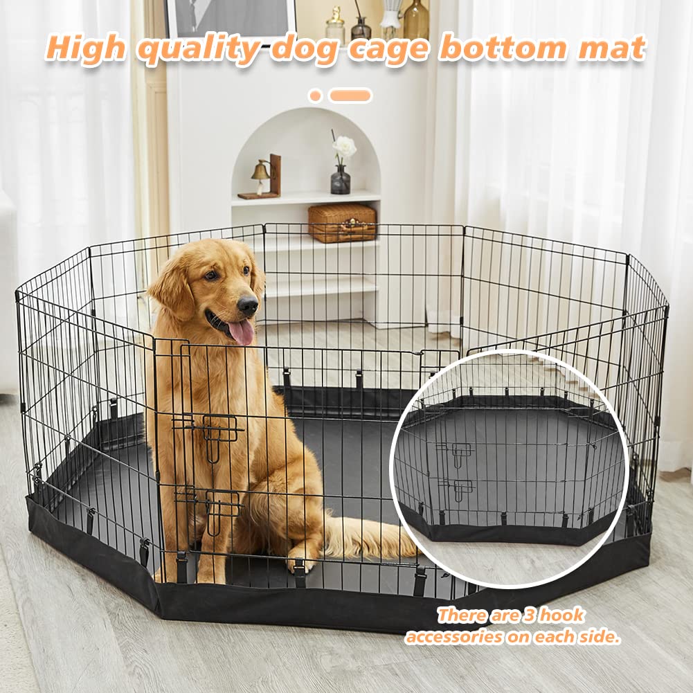 PJYuCien Playpen Bottom Pad for 24'' Width 8 Panel Pen, Hook Connect