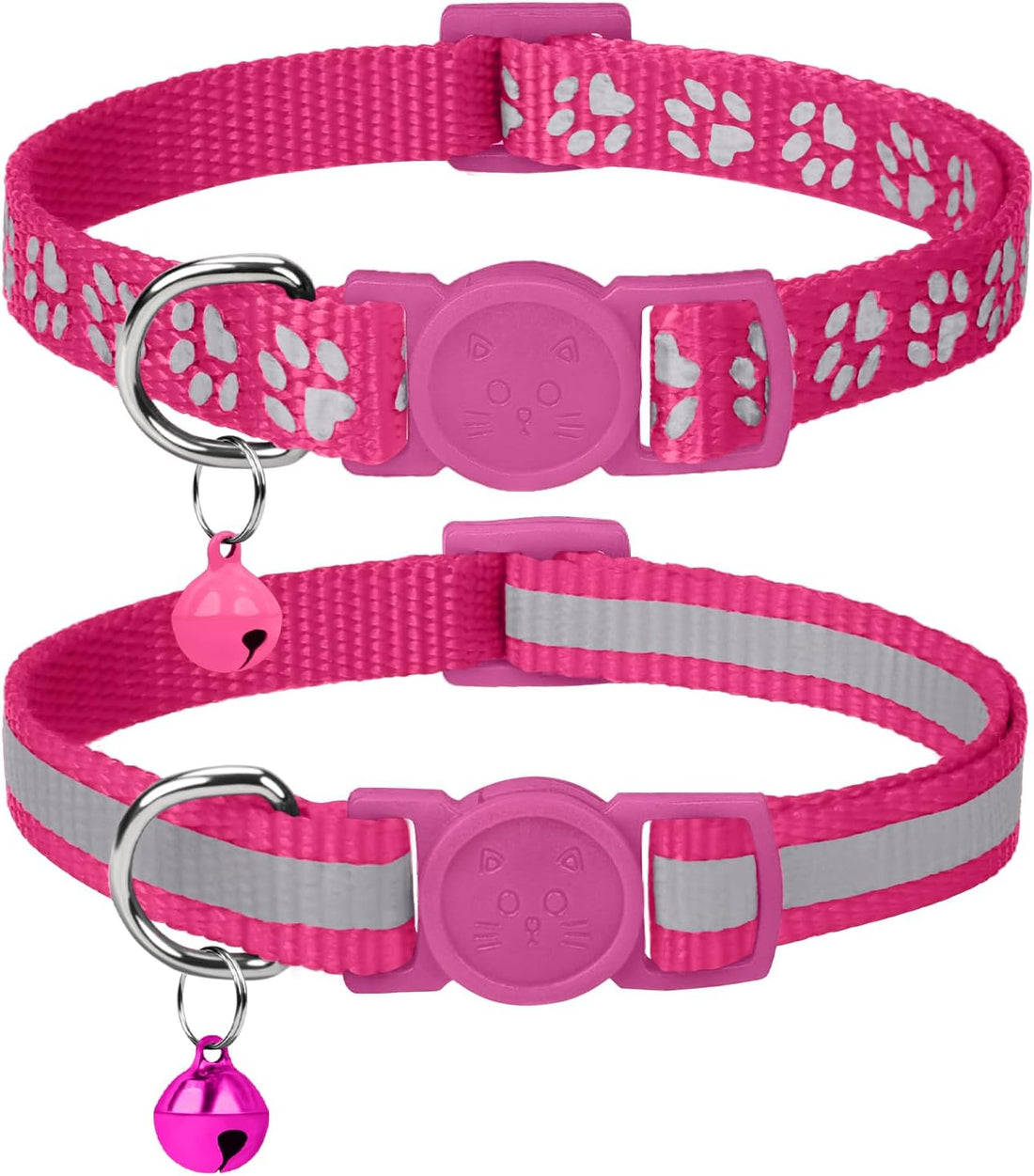 Taglory 2 Pack Reflective Breakaway Cat Collar with Bell