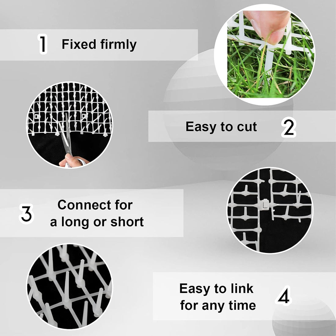 Zopeal 13ft Cat Deterrent Mat, Soft Spikes