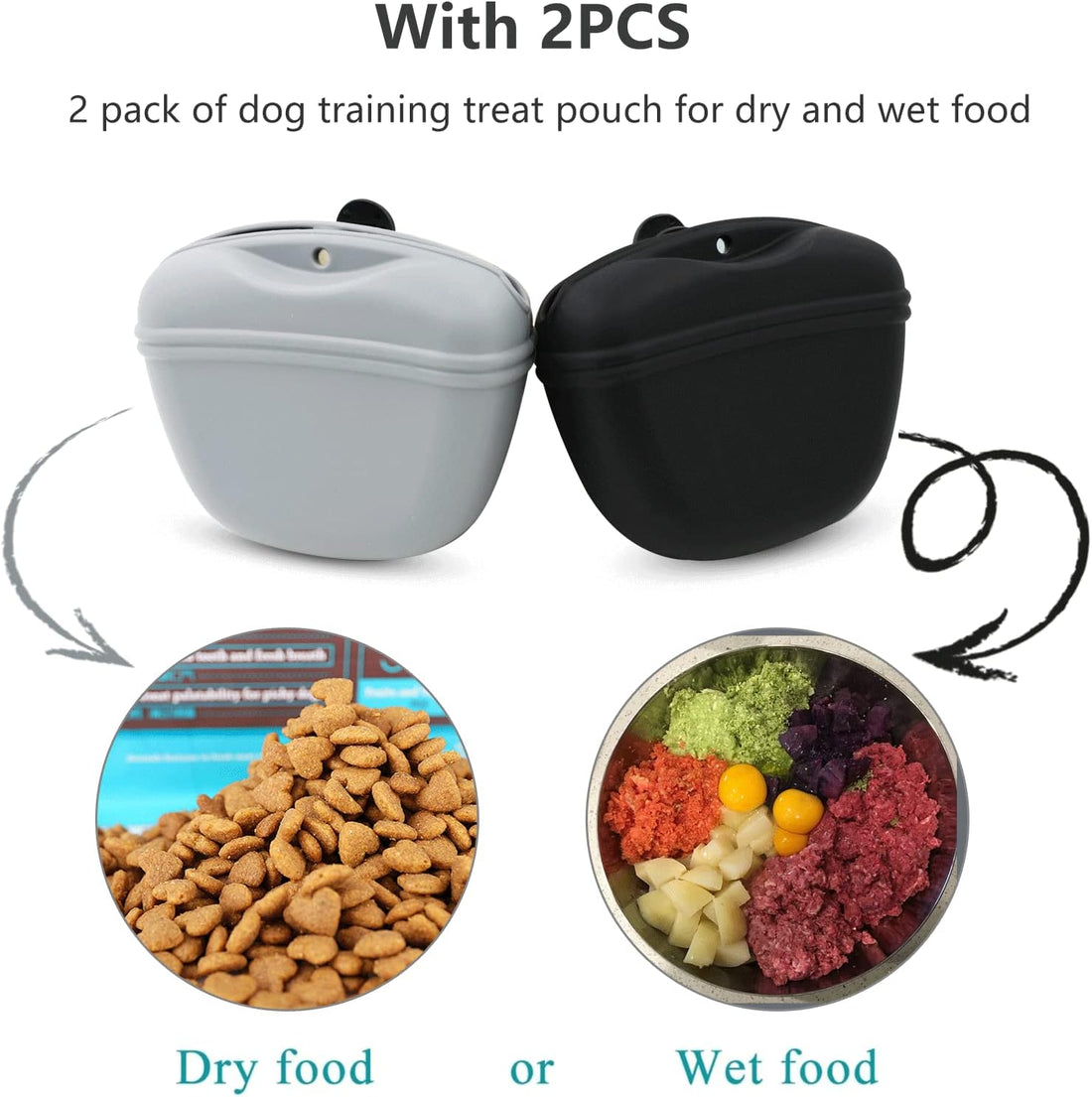 MGKSHADOW Dog Treat Pouch 2 Pack, Dog Treat Training Pouch