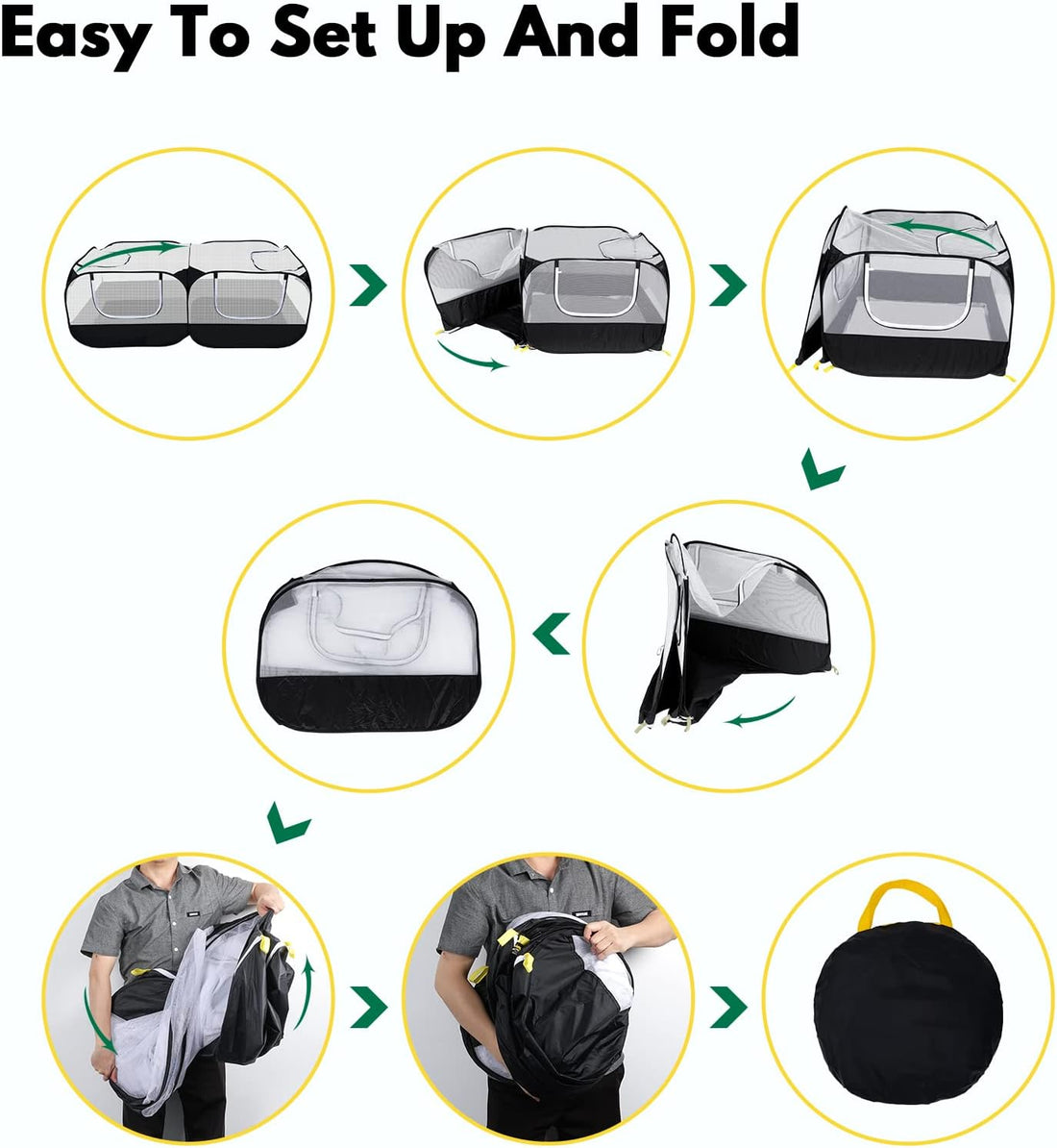 Small Animal Playpen, Portable Large Chicken Coop Run