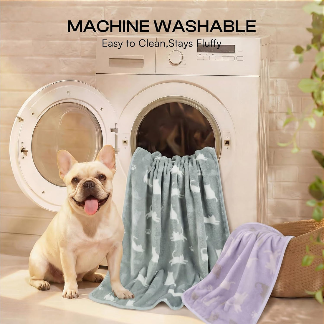 Luciphia Dog Blanket 3 Pack, Soft Cozy Fleece Throw for Puppy