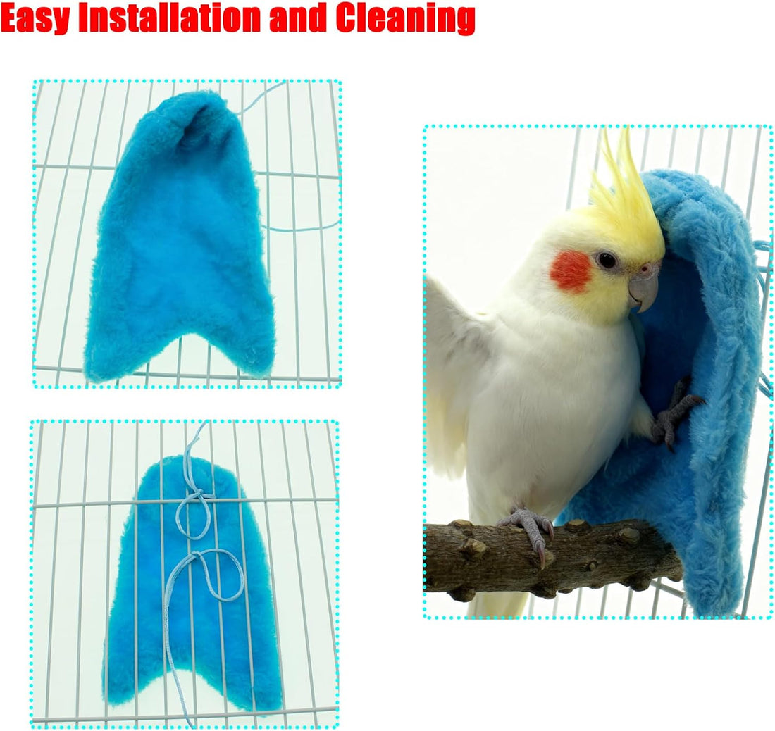Corner Fleece Bird Blanket Cozy Bird Bed Warmer Parrot House Cage