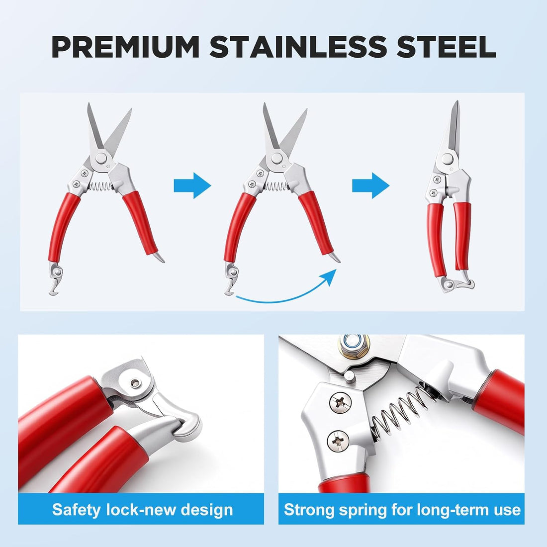 Goat Hoof Trimmers Shears Kit with Rasp, Sheep Care Tool Red Black