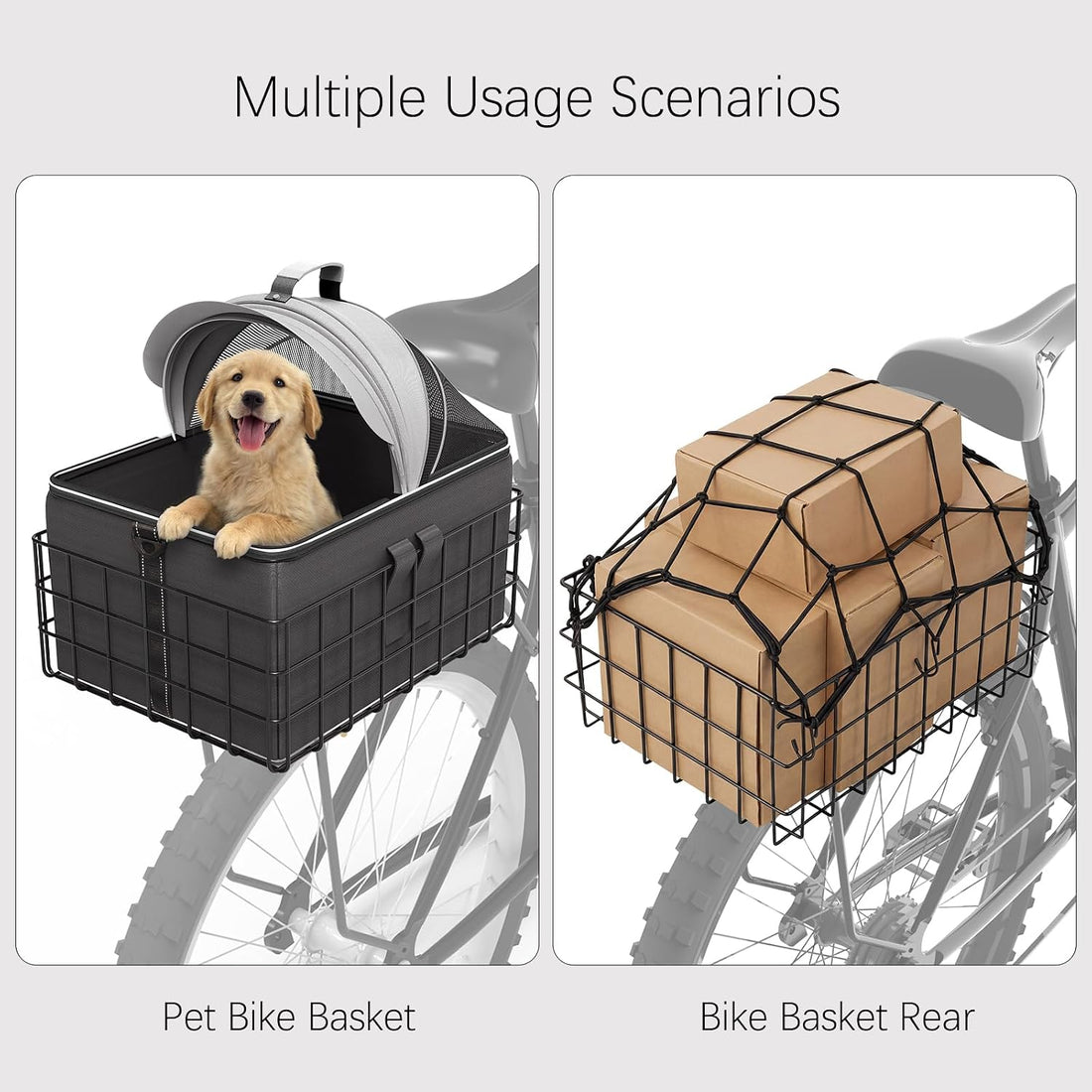 YEEGO DIRECT Dog Bike Basket for Rear Rack