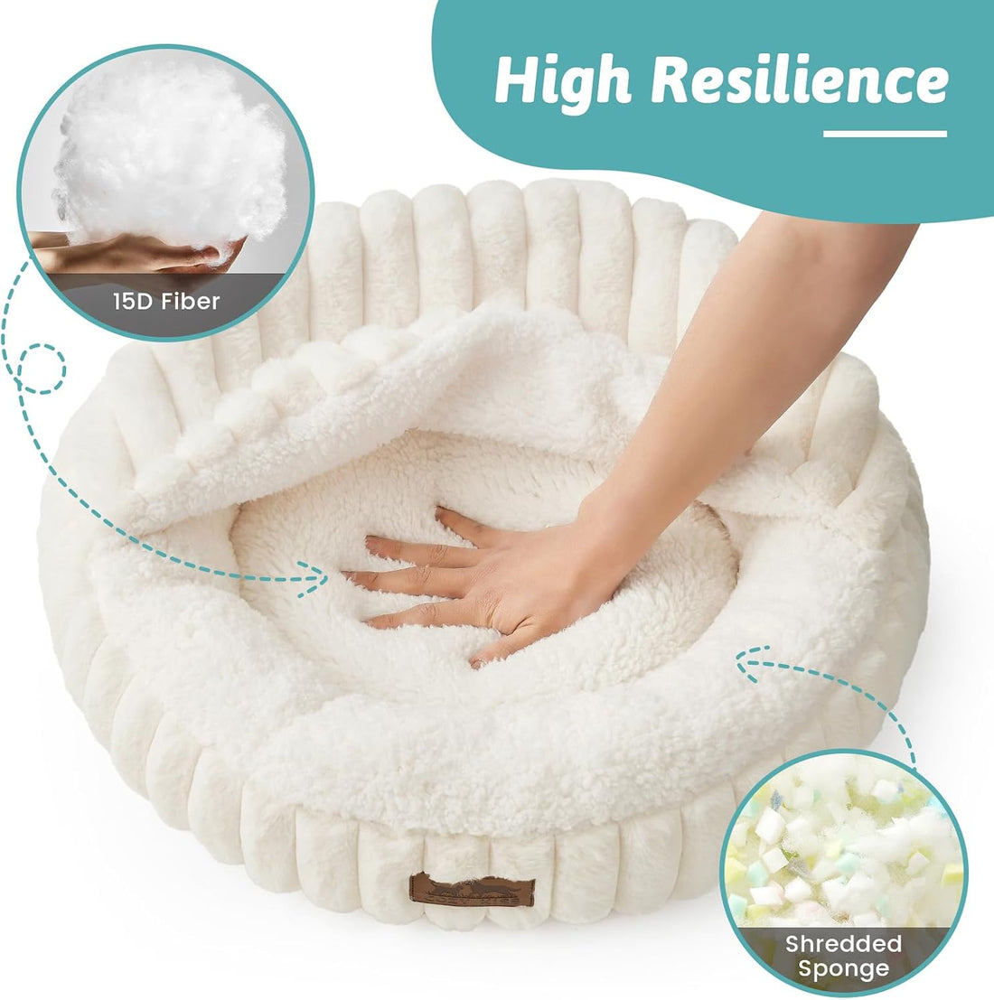 COZY KISS Hooded Blanket Cat Bed