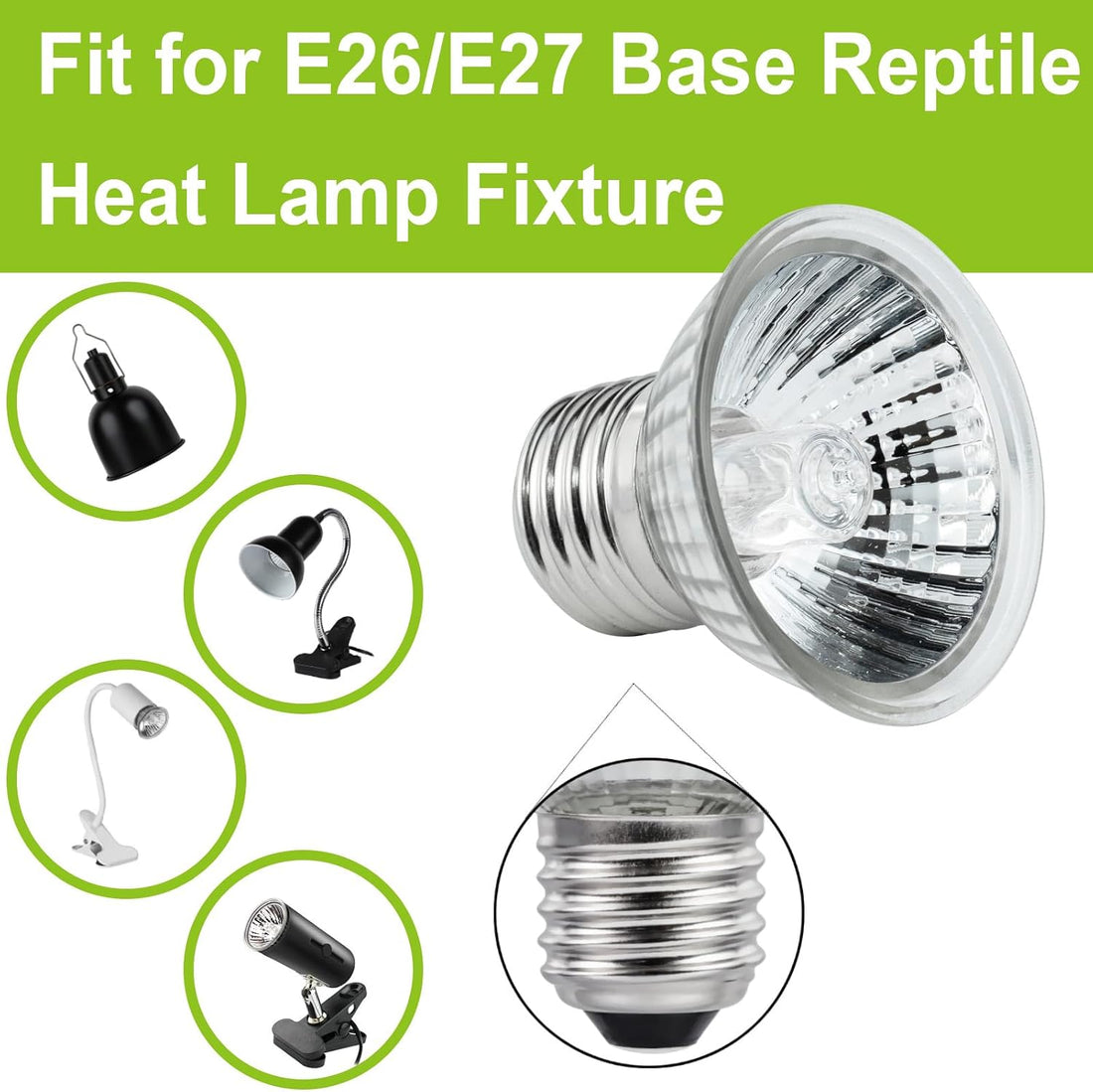 UVB UVA Reptile Light Bulb 25W Bulb for Reptiles and Amphibians Tanks