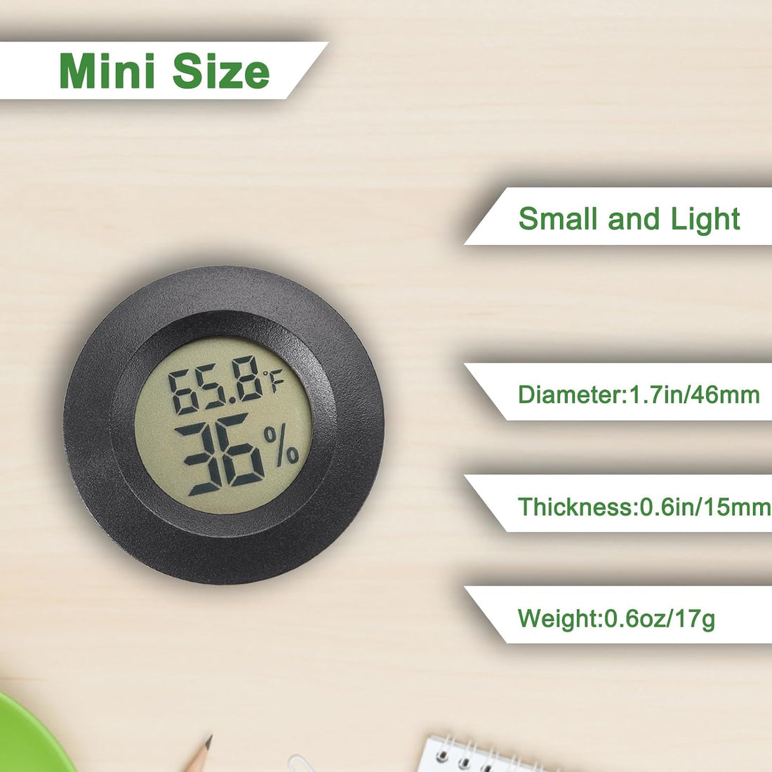 Reptile Thermometer and Humidity Gauge Digtal Terrarium Thermometer