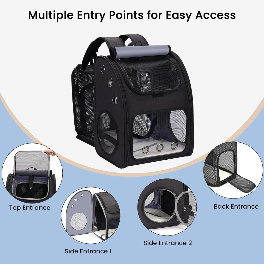 Expandable Cat Backpack Carrier, Large Space, Airline Approved, XL