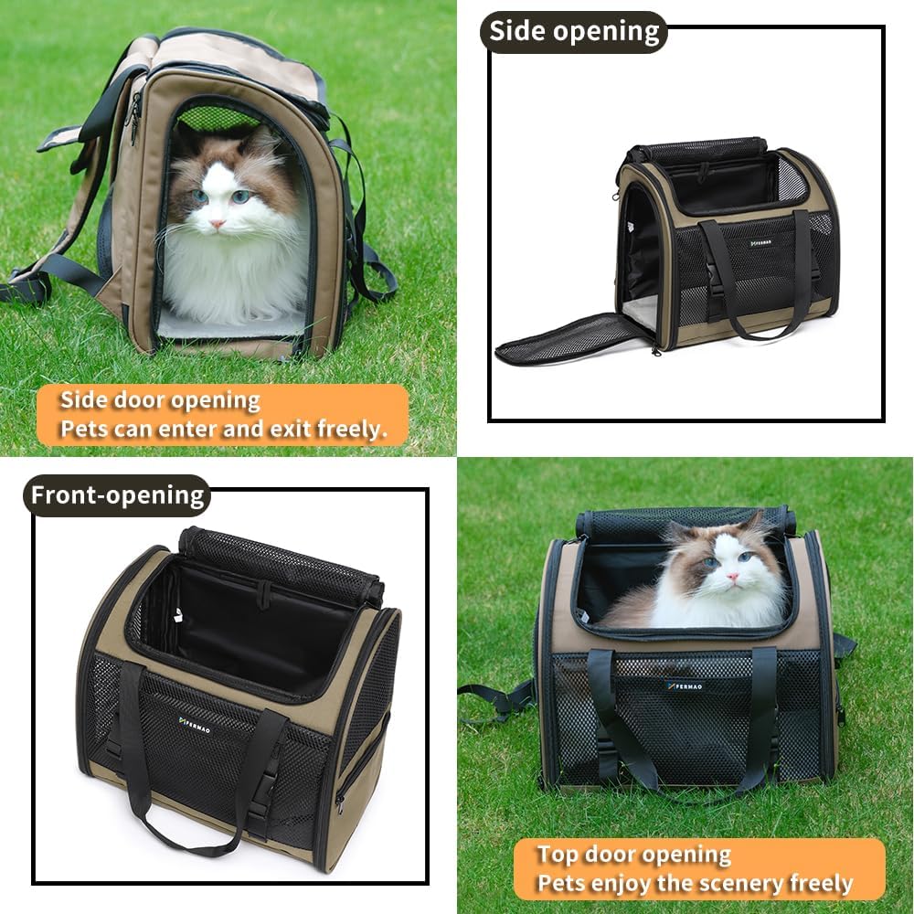 Cat Carrier Backpack for Small Medium Large Cats Airline Approved Pet