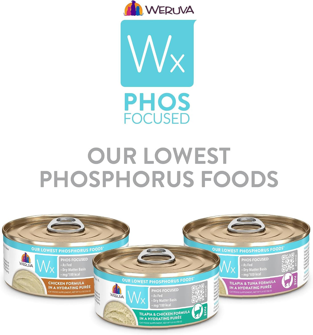 Weruva Wx Phos Focused Pate Formulas 5.5oz Can Variety Pack