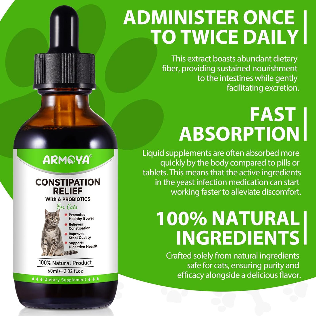 Cat Constipation Relief, Cat Laxative, Constipation Relief for Cat